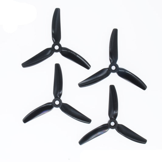 HQProp 4X4.3X3V1S poly carbonate 4-inch 3-blade propeller set, four black props (2CW+2CCW)
