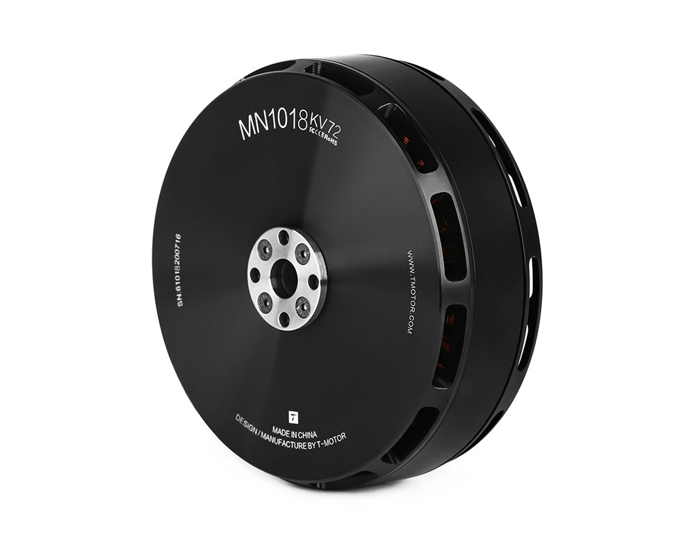 T-Motor MN1018 KV72 Multirotor Fixed Wing UAV Motor - 12S-24S LiPo, 30.8Kg Thrust, MTBF 1000h