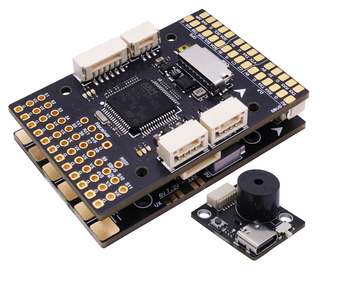 HAKRC F405 WING Fixed-Wing Flight Controller – STM32F405, 6S, 11 PWM Outputs, HD & Analog Video Support, Dual Camera Input, 5V/9V/12V BEC