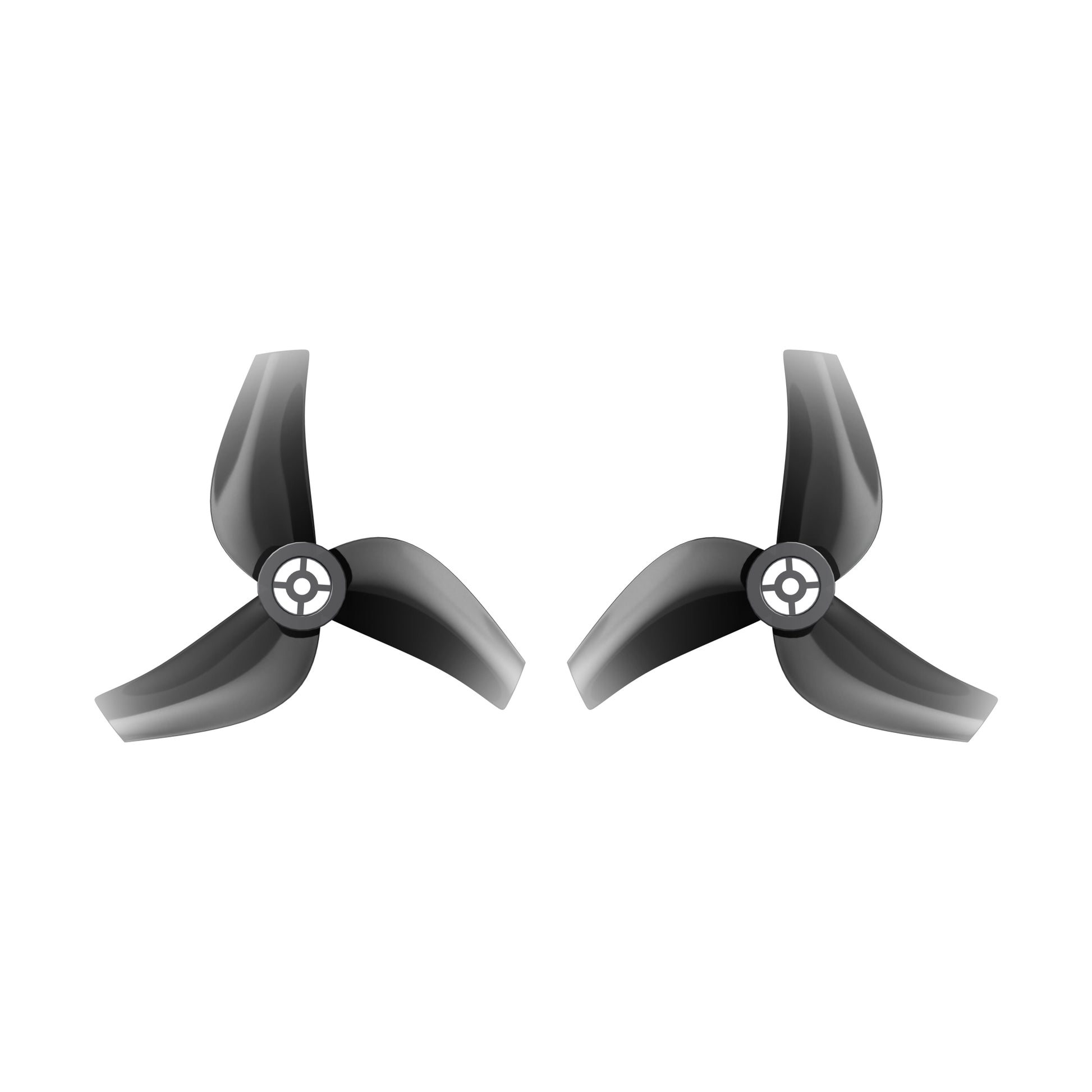 Flywoo 1611 3-Blade Propeller, Pair of Flywoo 1611 black 3-blade drone propellers with three-blade design and center hub