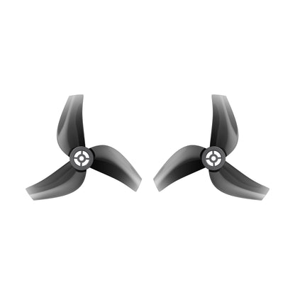 Flywoo 1611 3-Blade Propeller, Pair of Flywoo 1611 black 3-blade drone propellers with three-blade design and center hub
