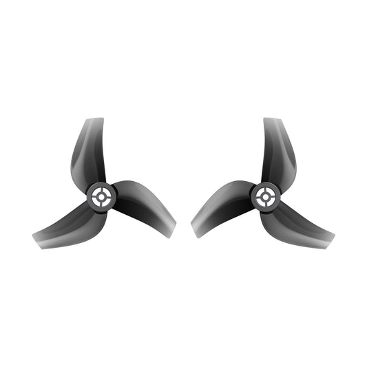 Flywoo 1611 3-Blade Propeller, Pair of Flywoo 1611 black 3-blade drone propellers with three-blade design and center hub