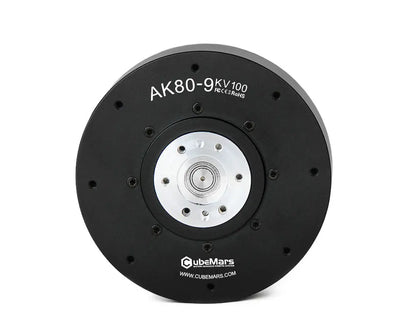 The CubeMars AK80-9 KV100 is a compact, high-performance robotic actuator with 9Nm torque, 48V, 9:1 gear ratio, ideal for robotics and exoskeletons.