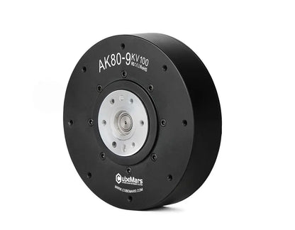 CubeMars AK80-9 KV100 robotic actuator delivers 9Nm torque, 48V, 9:1 gear ratio, ideal for robotics and exoskeletons. Compact, efficient motor.