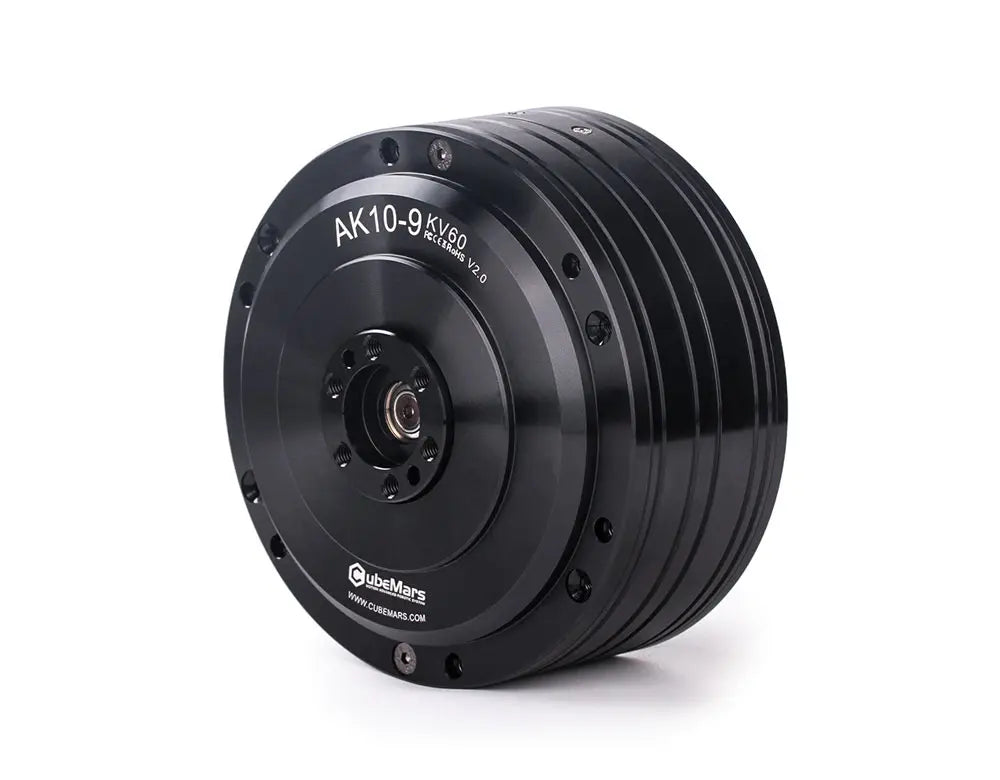 CubeMars AK10-9 V2.0 robotic actuator offers 18Nm/15Nm torque, dual encoder, supports MIT and servo modes.