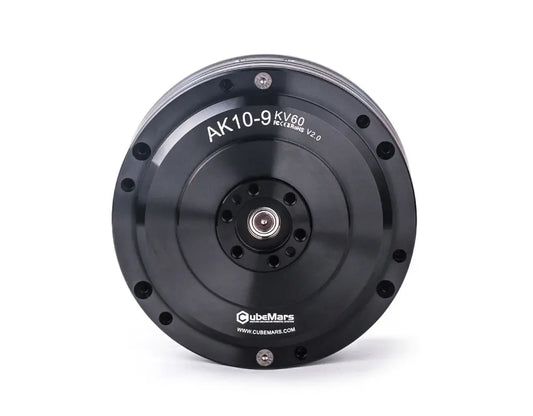 CubeMars AK10-9 V2.0 robotic actuator offers 18Nm/15Nm torque, dual encoder, supports MIT and servo modes.