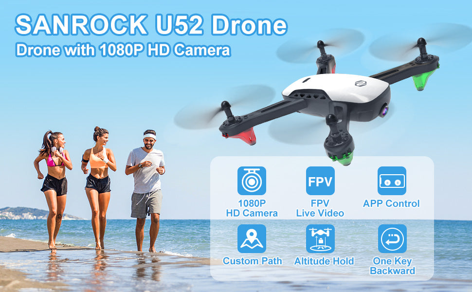 SANROCK U52 Drone, drone with jo8op hdcamera f