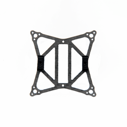 OddityRC 1S racing micro FPV frame plate, top view with central mounting slots and corner motor holes