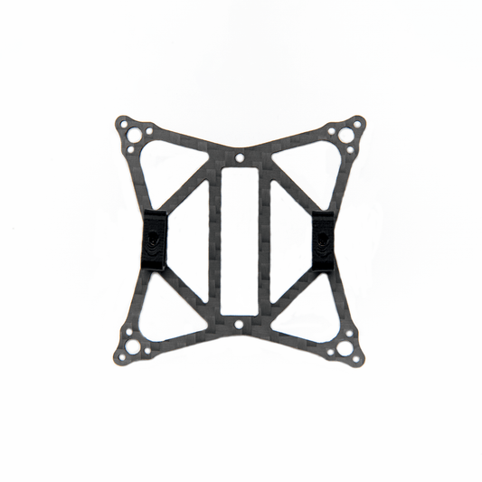 OddityRC 1S racing micro FPV frame plate, top view with central mounting slots and corner motor holes