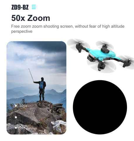 ZD9 Drone - 360 Degrees Obstacle Avoidance Drone Optical Current Adjustment Dual Camera Four Axis Drone Toy Gift 22 ZD9 Drone, 209-bz 50x zoom free zoom zoom shooting screen_