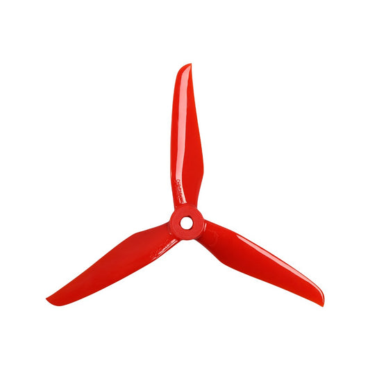 Red Dalprop Cyclone T5139.5 5.1-inch tri-blade freestyle FPV propeller with 5mm center hub