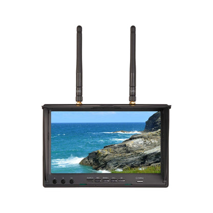 Foxeer LCD5802D 7" FPV Monitor, Foxeer LCD5802D 7-inch FPV monitor with dual 5.8G antennas and front control buttons
