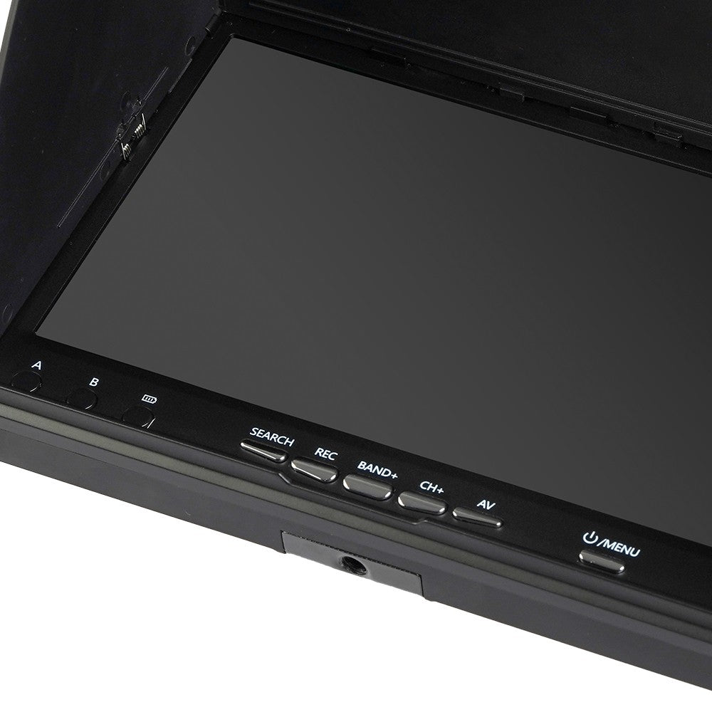Foxeer LCD5802D 7" FPV Monitor DVR, 5.8G 40CH Built-in Dual Receiver, 2000mAh Battery, Sunshield
