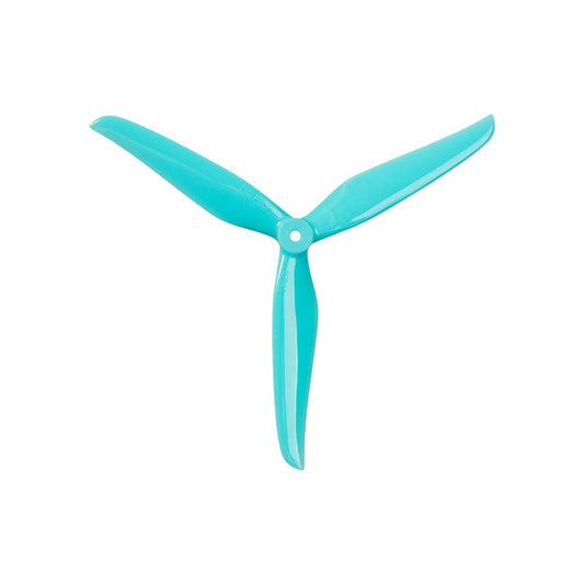 DALPROP Cyclone M3 style turquoise tri-blade FPV drone propeller with 3mm center mounting hole