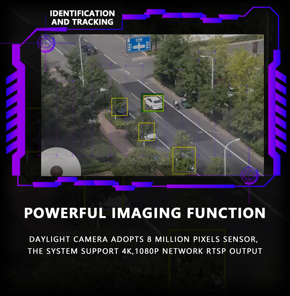 TOPOTEK KHP415 Gimbal camera - 4K 8MP HD 7X Digital Zoom HD Camera With 3-Axis Stabilized Gimbal for UAV Drone 5 TOPOTEK KHP415 Gimbal, High-resolution camera captures sharp images, supports 4K/1080P streaming via RTSP.