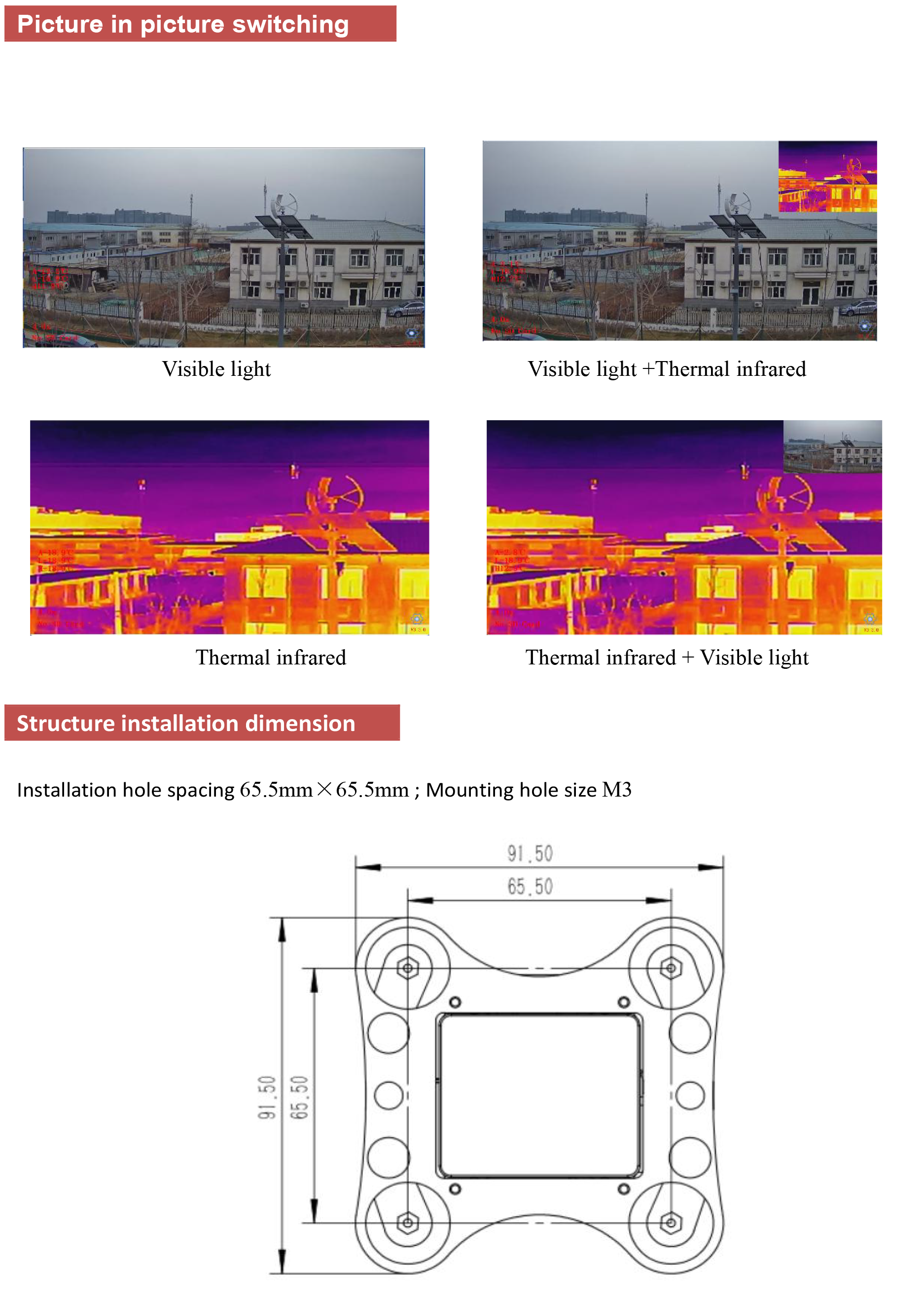 TOPOTEK KHP335G609 Dual Light Drone Gimbal, Picture-in-picture TV with compact design, ideal for small spaces.
