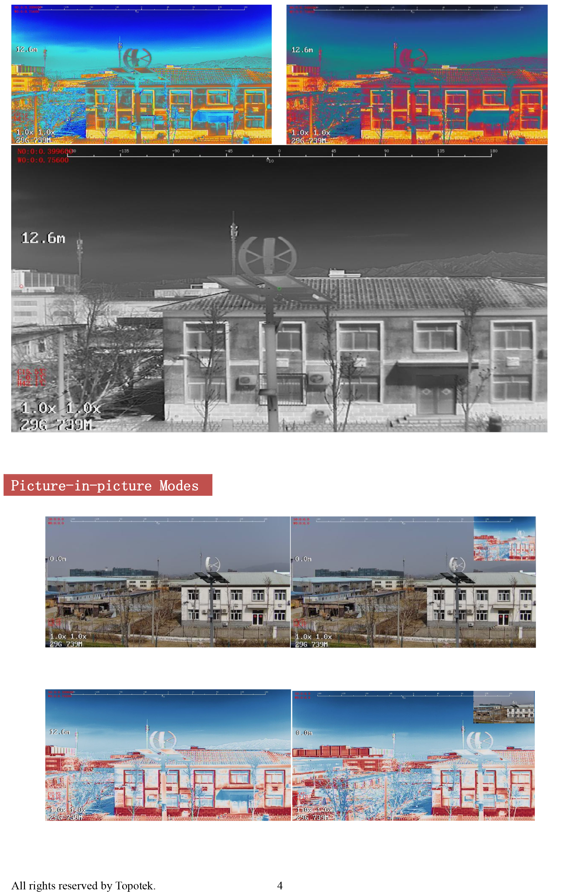 TOPOTEK KHY10A613D15N Four-in-one Drone Gimbal, Camera features advanced sensor and detector technologies for high-quality images.