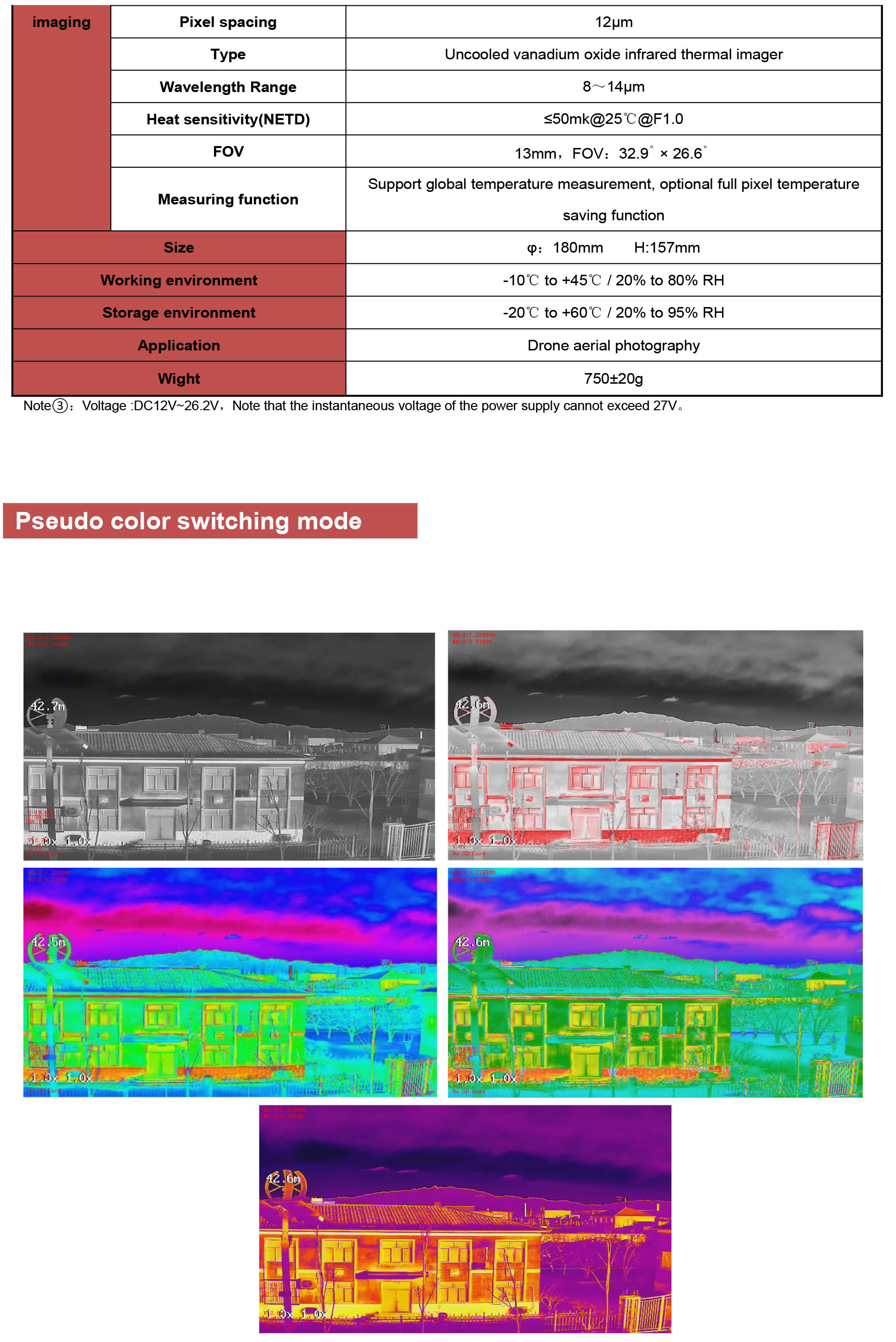 TOPOTEK KIT10A Four-Sensor Drone Gimbal, Advanced drone gimbal with 10x visible light, IR thermal imaging, and laser range finder capabilities.