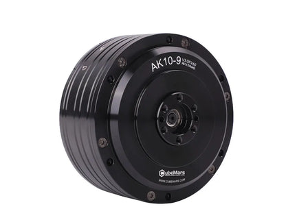 CubeMars AK10-9 V3.0 actuator delivers 53Nm torque, KV60, dual encoder, and 48V FOC control.