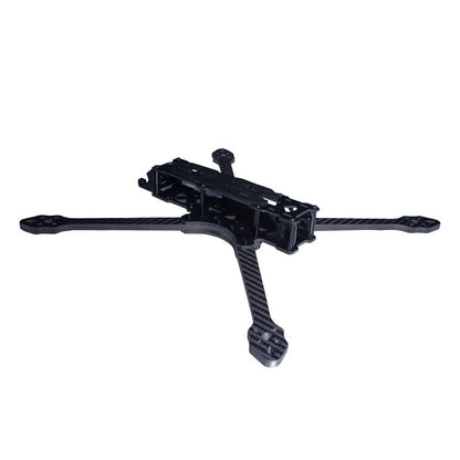 DeepSpace DS Lancer 7 MK1 FPV Frame, DeepSpace DS Lancer 7 MK1 FPV drone carbon fiber frame with X-style arms and raised center body
