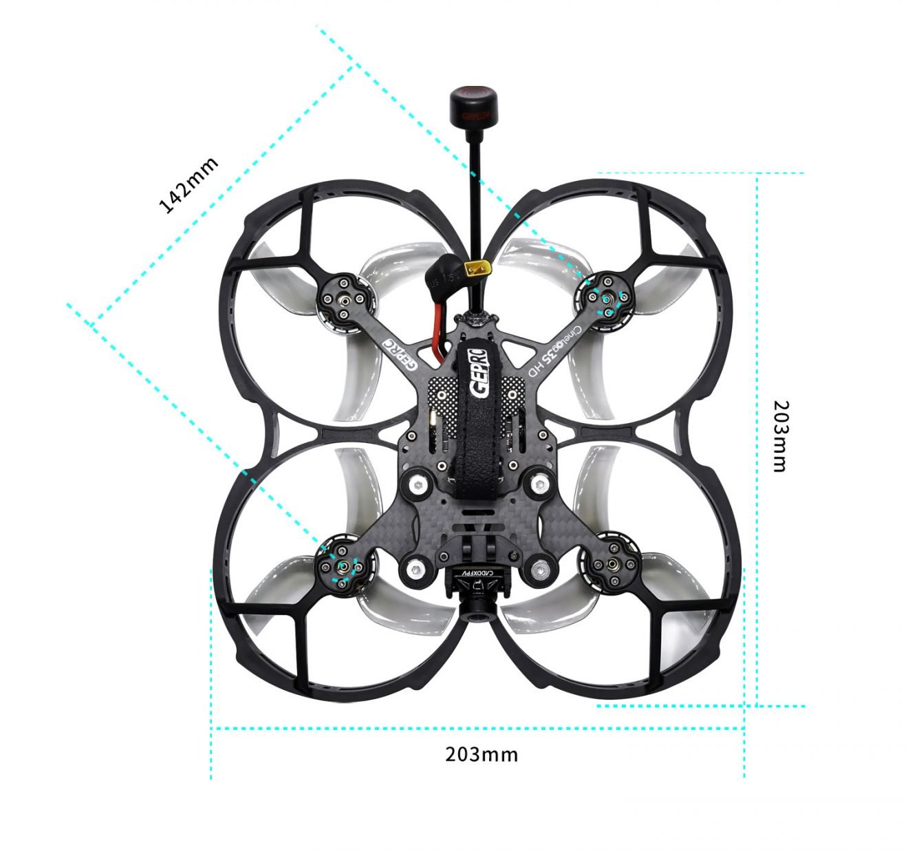 GEPRC CineLog35 FPV Drone, Improving the damping rings, the shooting effect is more stable,clearer and reduce