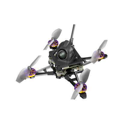 Firefly 16/18 1S Nano Baby V3 HDZero Tiny Drone, Firefly Nano Baby V3 HDZero tiny FPV drone with four propellers, front camera module, and rear antenna