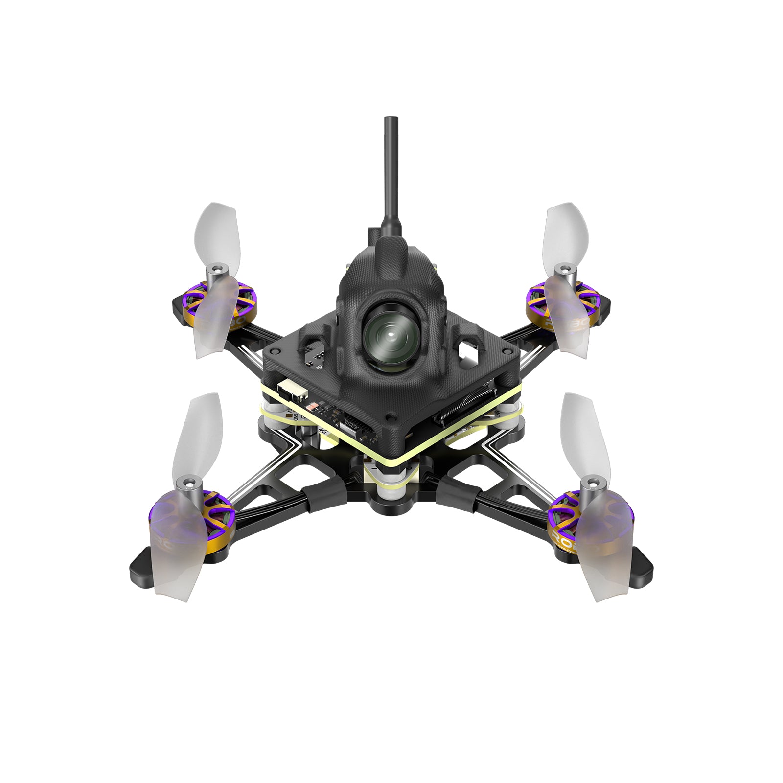 Firefly 1S nano quadcopter with Walksnail Avatar HD camera, top antenna, and four micro motors with props