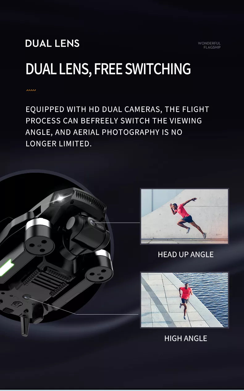 X2 Pro3 Drone, DUAL LENS, FREE SWITCHING EQUIPPED WITH HD DUAL CA