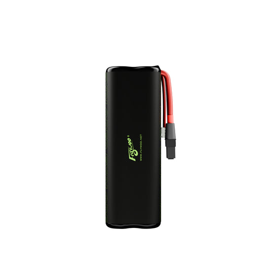 Flywoo Explorer 4S2P 18650 Li-ion battery pack in black wrap with red power leads and XT60 connector