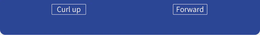 Movement command labels for hexapod actions: curl up and forward