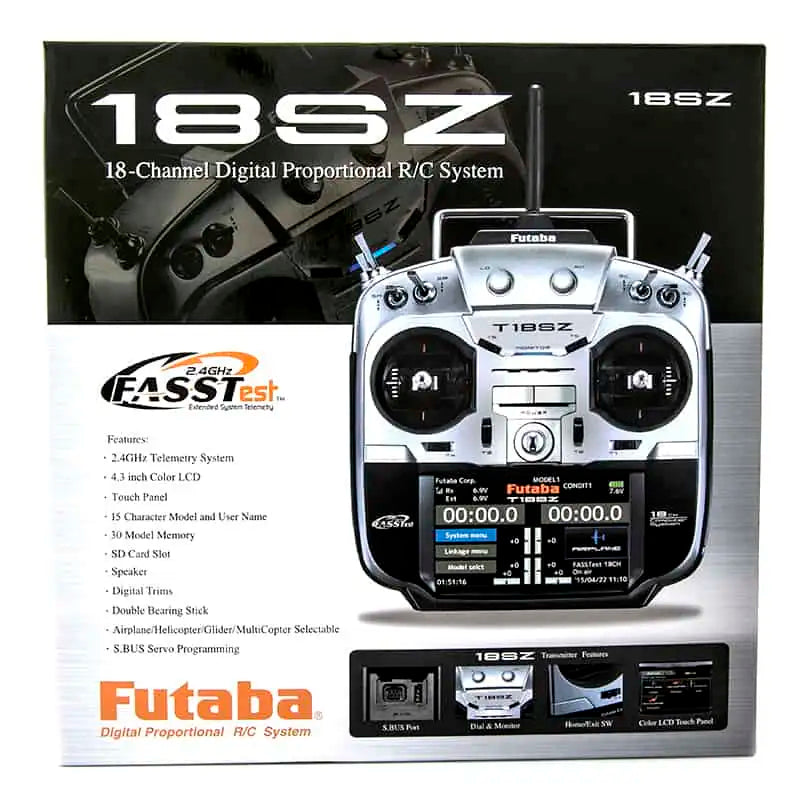 Futaba 18SZ 2.4GHZ 18CH Transmitter - HVGA 4.3 inch Full Color LCD Futaba 18SZ 2.4GHZ 18CH Transmitter - HVGA 4.3 inch Full Color LCD
