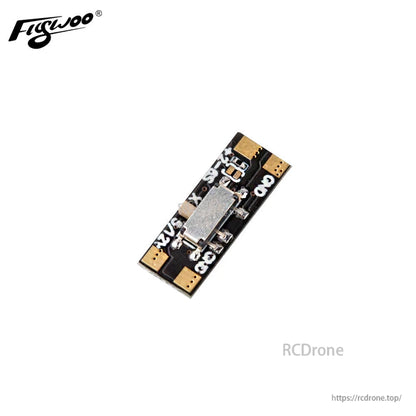 1PC DC12V Neon LED Strip Light, Flywoo mini LED strip module board with 6–12V and GND markings and solder pads on both ends