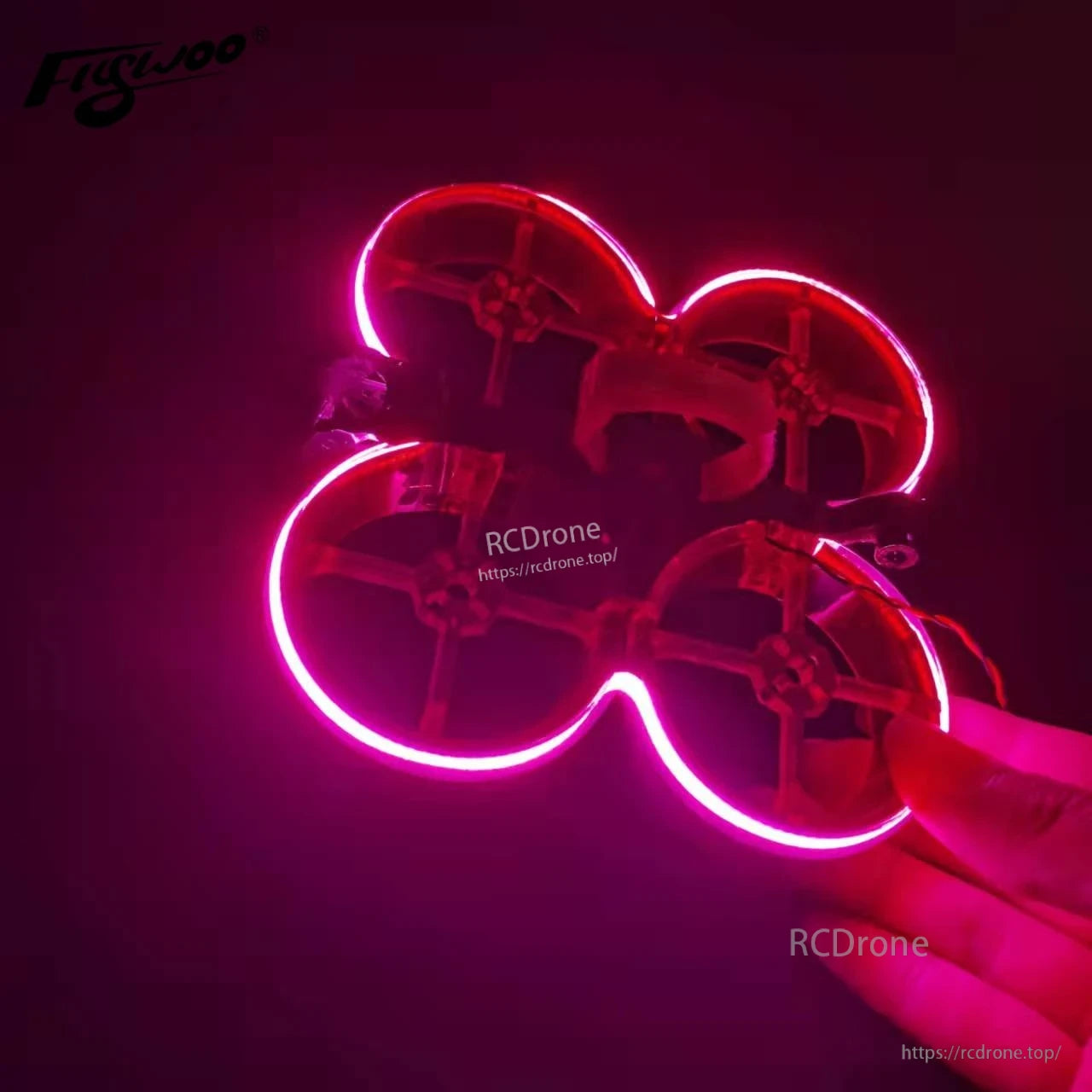 1PC DC12V Neon LED Strip Light, Red DC 12V neon LED strip light glowing in a flexible tube, held by hand for accent lighting
