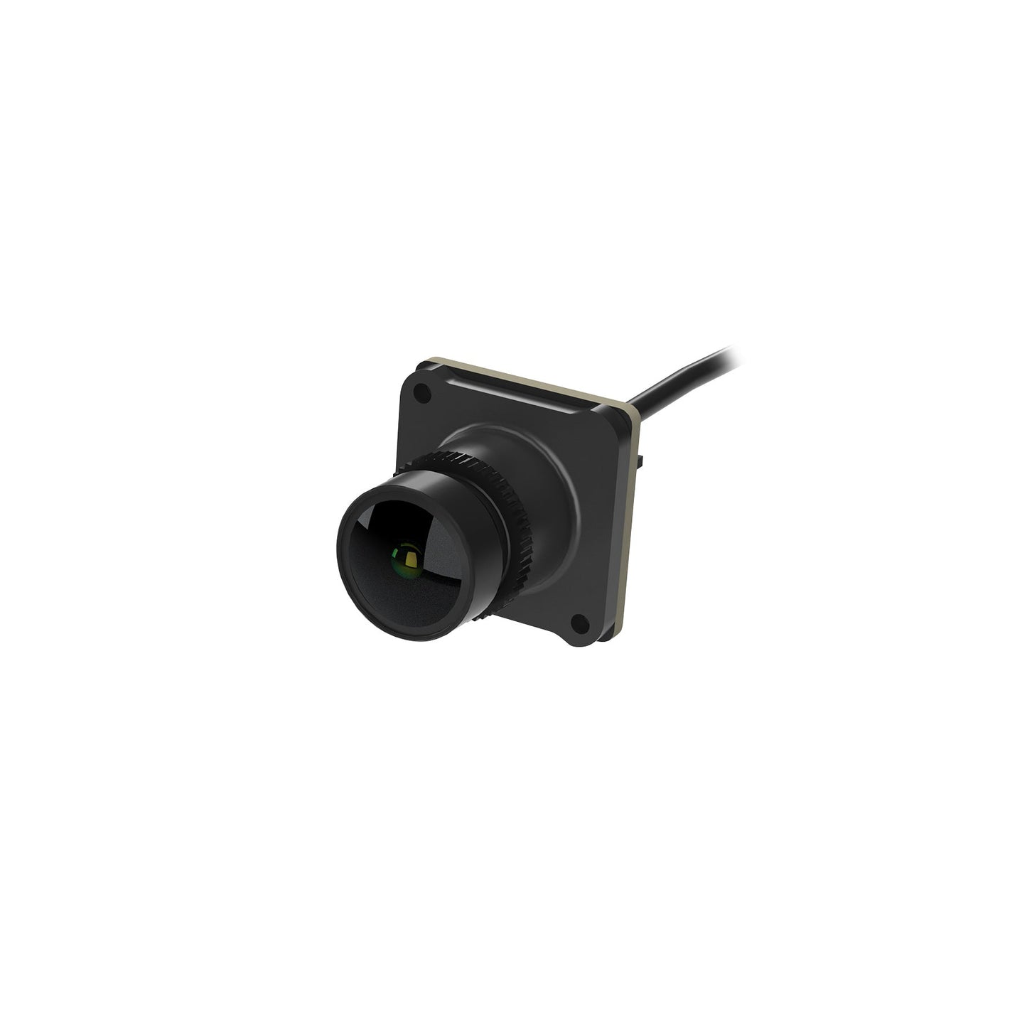 Walksnail Avatar HD Mini 1S Lite FPV camera close-up, square mount with wide-angle lens