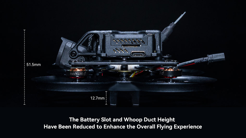 BETAFPV Pavo Pico - Brushless Whoop Quadcopter NEW Arrival 2023 (Without HD Digital VTX Camera ) 16 BETAFPV Pavo Pico, 51.Smm davize 12 7mm The Battery Slot and Whoop Duc