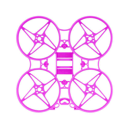 BETAFPV Meteor75 75mm micro brushless whoop frame, top view with four prop ducts, purple