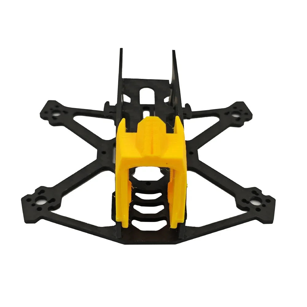 DarwinFPV BabyApe III Mini 2 inch freestyle FPV frame, front view with yellow canopy