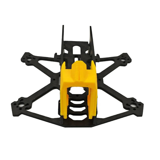 DarwinFPV BabyApe III Mini 2 inch freestyle FPV frame, front view with yellow canopy