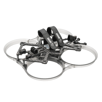OddityRC XI35 Pro 3.5 inch FPV drone frame kit with prop guards, assembled frame angled view