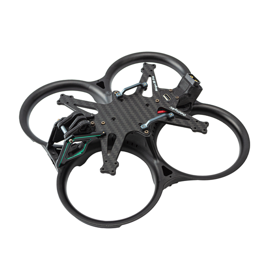 OddityRC Mage-Pro Frame Kit ducted FPV frame, top three-quarter view with carbon fiber plate and ducts