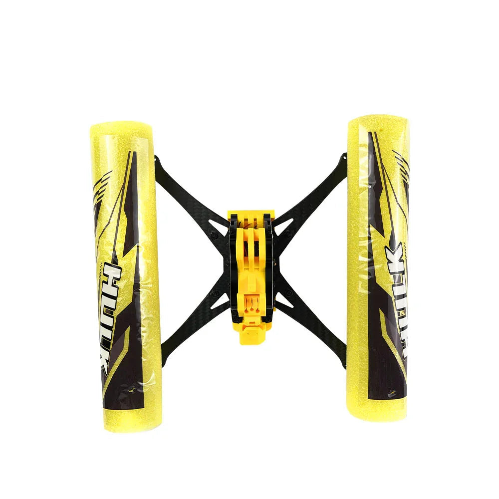 DARWIN HULK II waterproof FPV drone frame kit with foam float tubes, top-down view