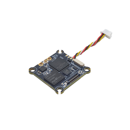 HDZero Whoop V2 VTX board, angled top view with JST cable and mounting holes