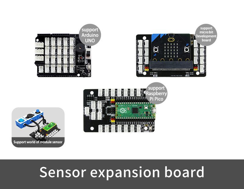 Yahboom sensor expansion board with PH2.0 ports for micro:bit, Arduino UNO and Raspberry Pi Pico