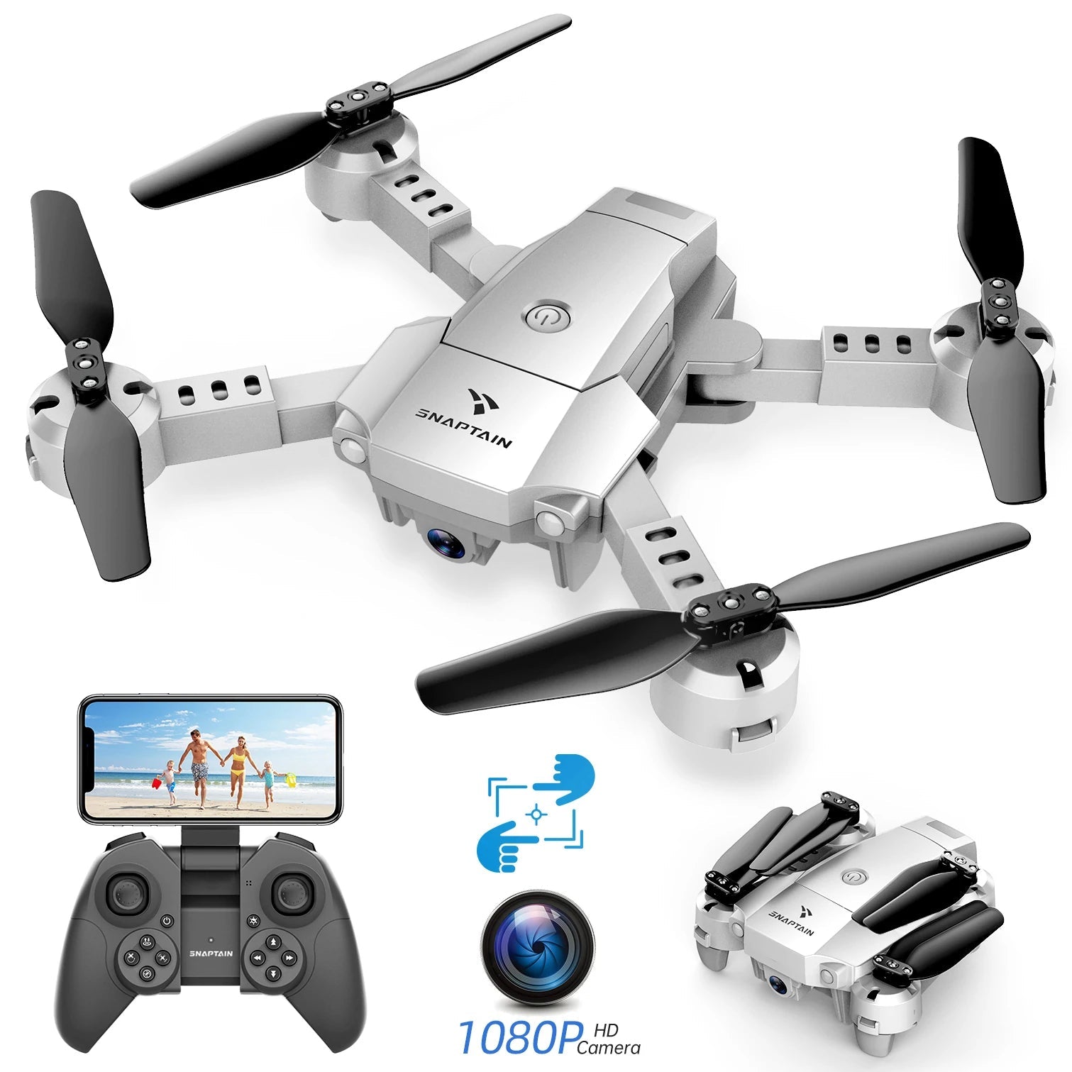 SNAPTAIN A10 Mini Drone with 1080P HD Camera FPV RC Drone 6 snaptain 1080pcarrera hd snap
