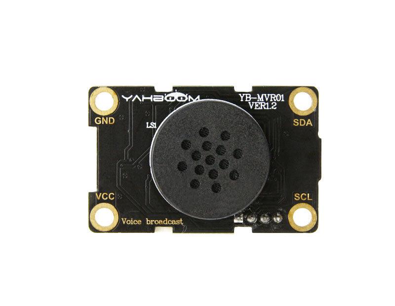 Yahboom XFS5152CE I2C speech synthesis broadcast module, top view with onboard speaker and SDA/SCL pins