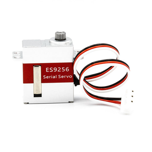 EMAX ES9256HV digital serial servo, side view with ES9256 label and 3-wire lead connector