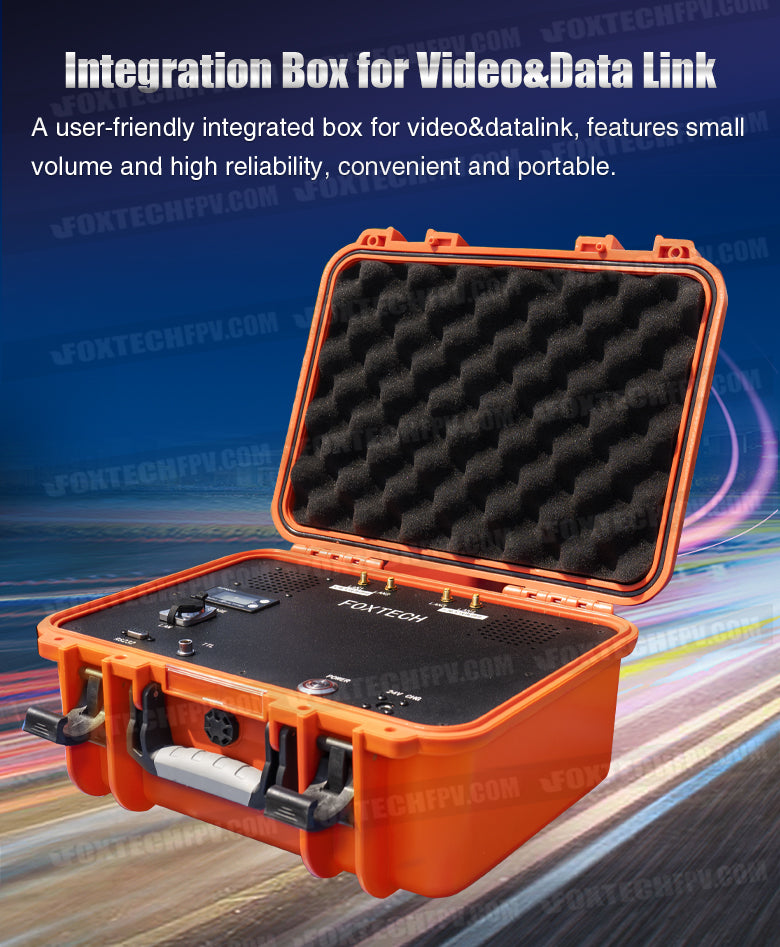 Foxtech Integration Box for Video&Data Link 2 Bom Integration Box for VideoaData Link FFOr user-friendly integrated box for video