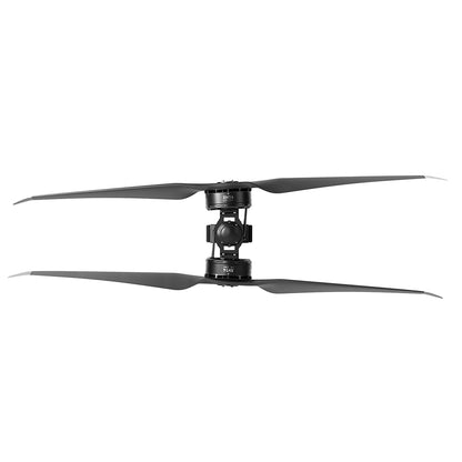MAD XH14 Coaxial Drone Arm, Coaxial drone arm with dual propellers mounted above and below a central motor and hub assembly