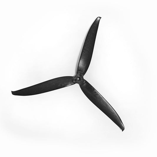 EMAX Avia 1050-3 10 Inch FPV Propeller, black 3-blade prop on white background
