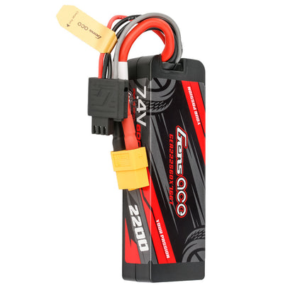 Gens ace 2S 7.4V 2200mAh hardcase LiPo battery pack with XT60 connector and balance lead